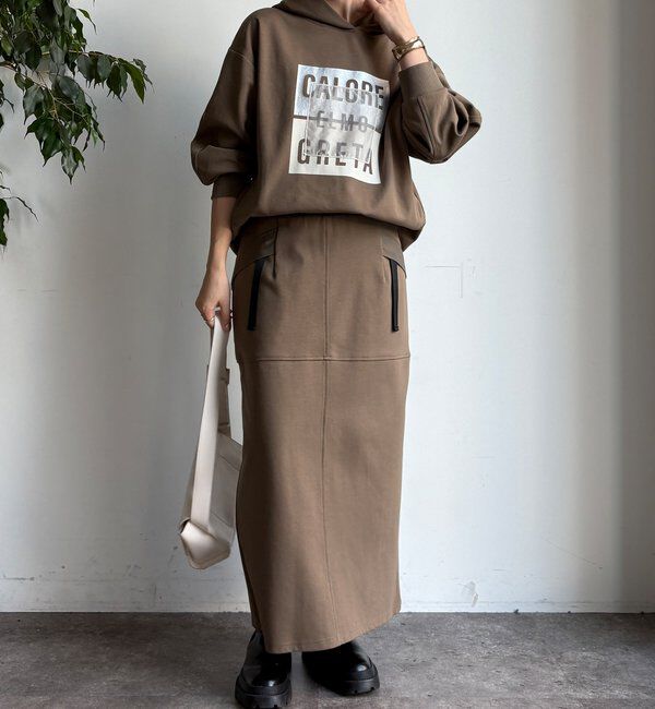  「【セットアップ対応/WEB限定】ポンチバックフレアスカート」|スカート|