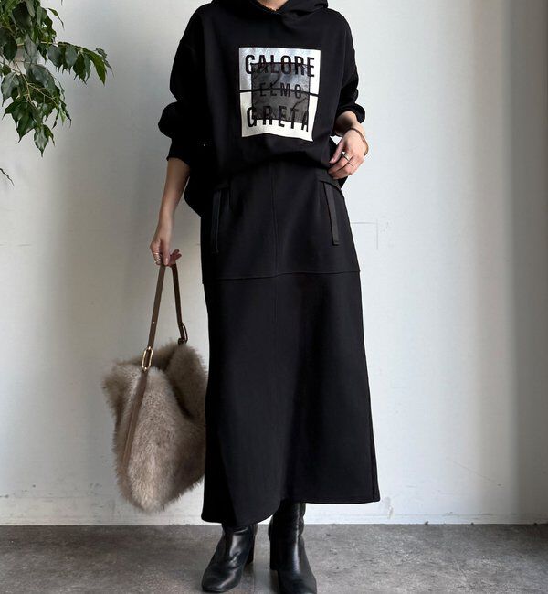  「【セットアップ対応/WEB限定】ポンチバックフレアスカート」|スカート|