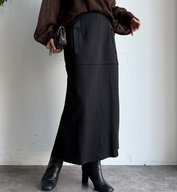  「【セットアップ対応/WEB限定】ポンチバックフレアスカート」|スカート|