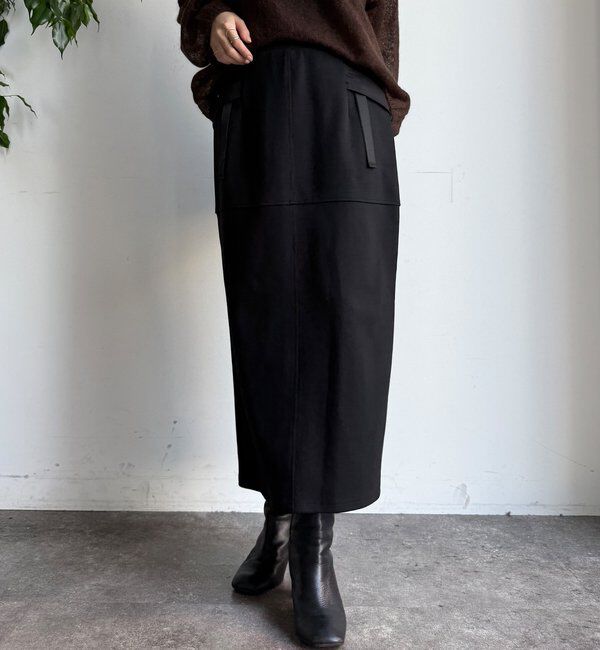  「【セットアップ対応/WEB限定】ポンチバックフレアスカート」|スカート|