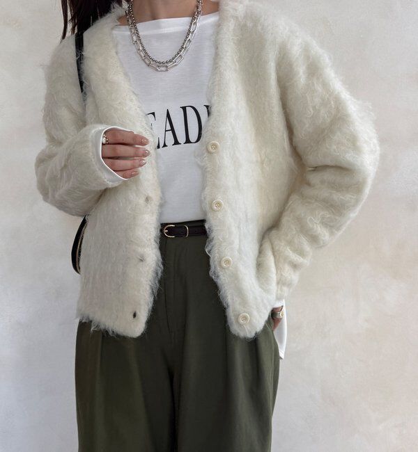  「【WEB限定】ロングシャギーカーディガン」|カーディガン|