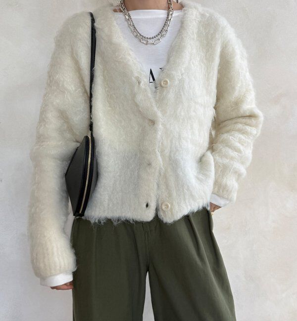  「【WEB限定】ロングシャギーカーディガン」|カーディガン|