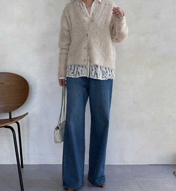  「【WEB限定】ロングシャギーカーディガン」|カーディガン|