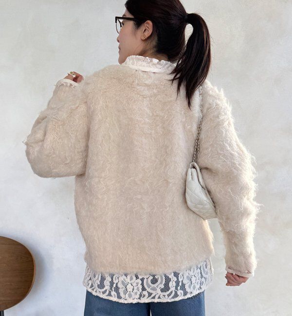  「【WEB限定】ロングシャギーカーディガン」|カーディガン|