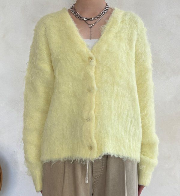  「【WEB限定】ロングシャギーカーディガン」|カーディガン|