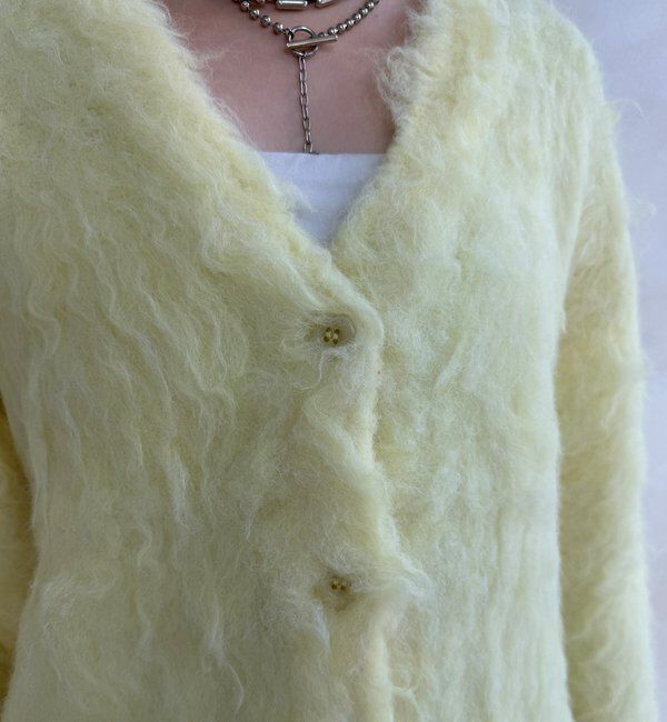  「【WEB限定】ロングシャギーカーディガン」|カーディガン|