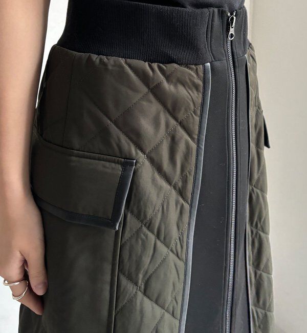  「【WEB限定】キルト切替スカート」|スカート|