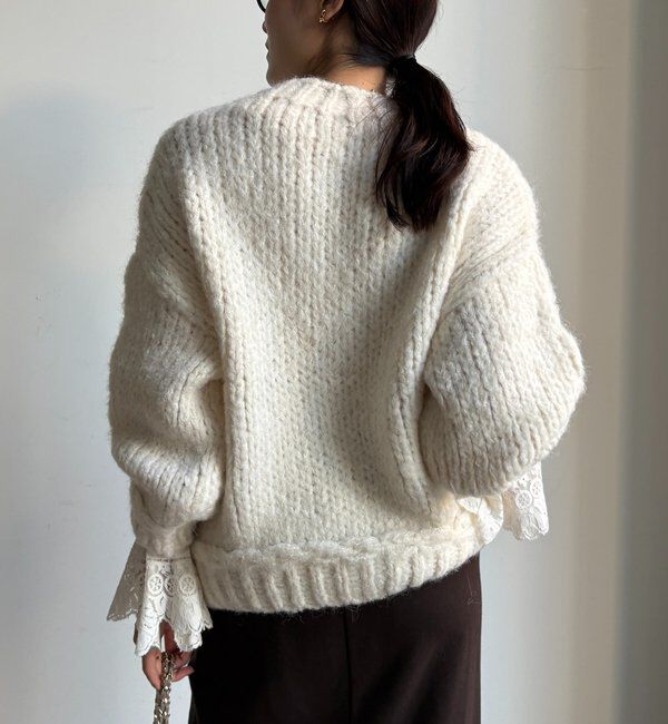  「【WEB限定】ローゲージケーブルニット」|ニット・セーター|