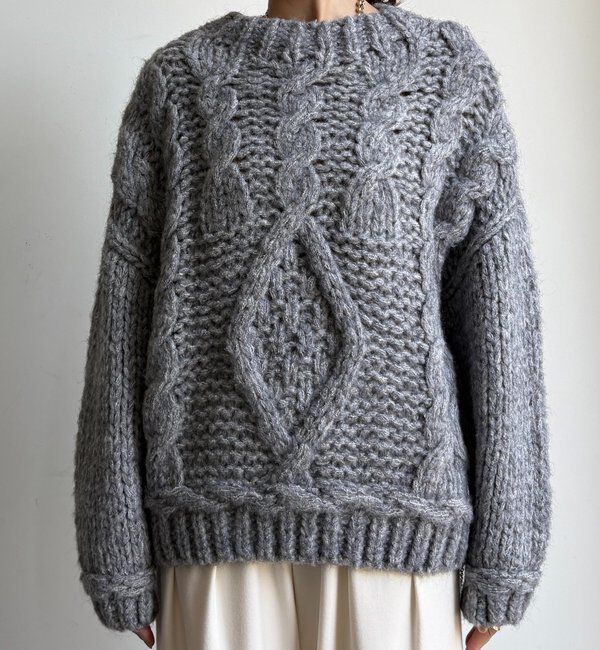  「【WEB限定】ローゲージケーブルニット」|ニット・セーター|