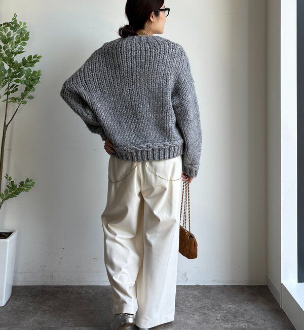  「【WEB限定】ローゲージケーブルニット」|ニット・セーター|