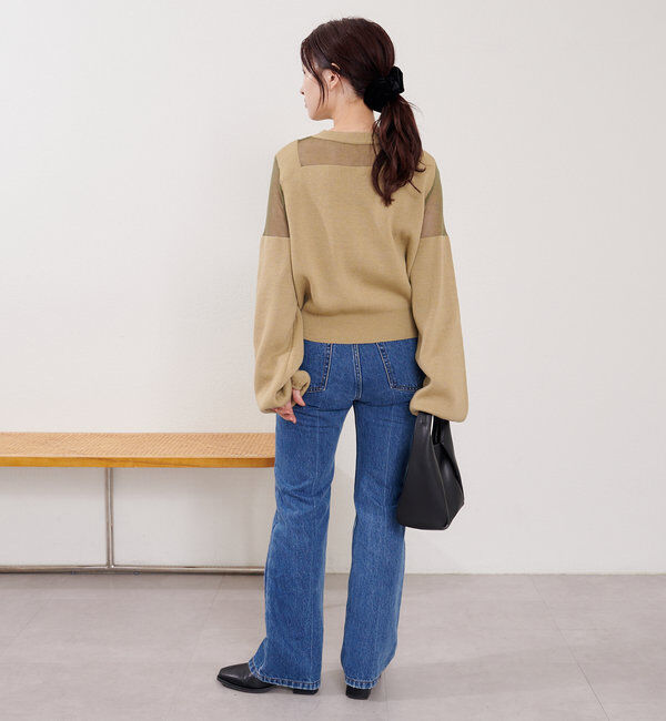  「B シアー配色ニットプルオーバー」|その他|