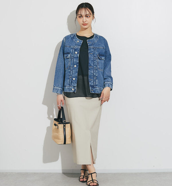  「《オールシーズン着まわせる》ストレッチナロースカート」|スカート|