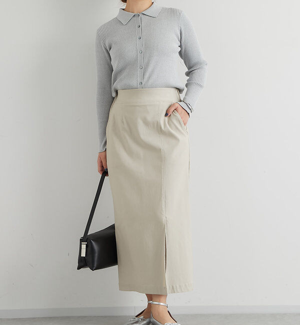 「《オールシーズン着まわせる》ストレッチナロースカート」|スカート|