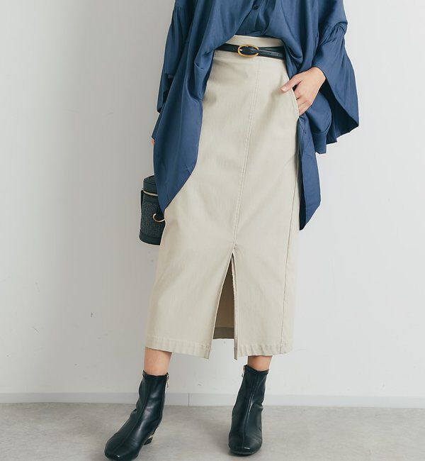  「《オールシーズン着まわせる》ストレッチナロースカート」|スカート|