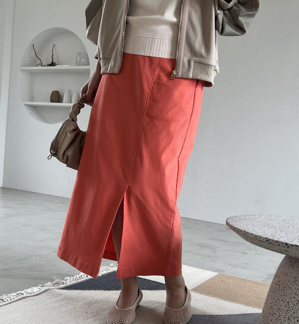  「《オールシーズン着まわせる》ストレッチナロースカート」|スカート|