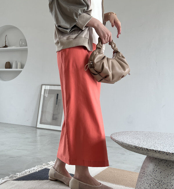  「《オールシーズン着まわせる》ストレッチナロースカート」|スカート|