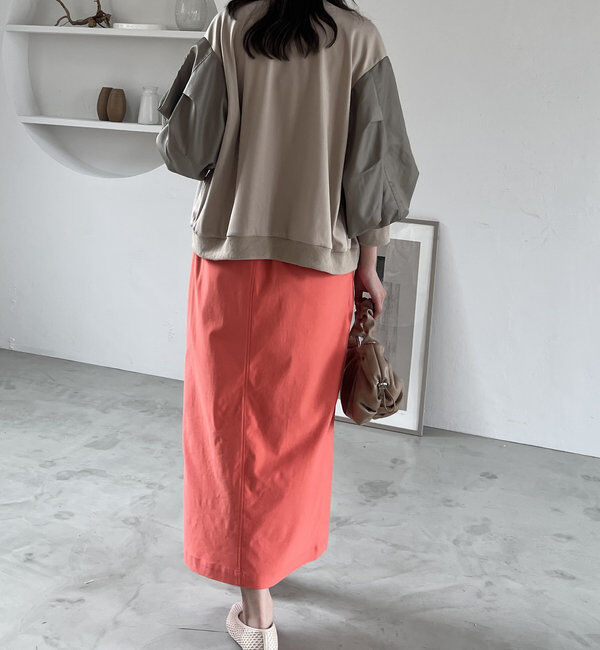  「《オールシーズン着まわせる》ストレッチナロースカート」|スカート|