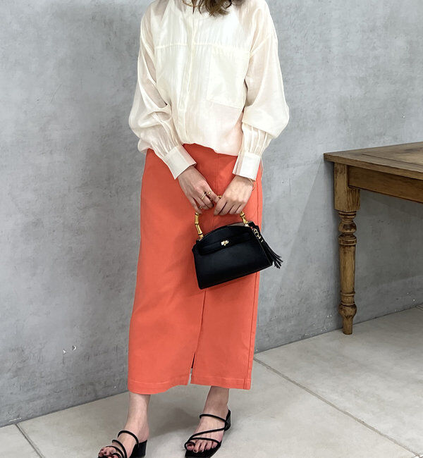  「《オールシーズン着まわせる》ストレッチナロースカート」|スカート|