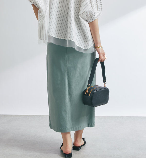  「《オールシーズン着まわせる》ストレッチナロースカート」|スカート|