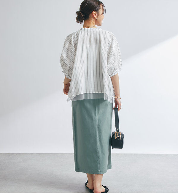  「《オールシーズン着まわせる》ストレッチナロースカート」|スカート|