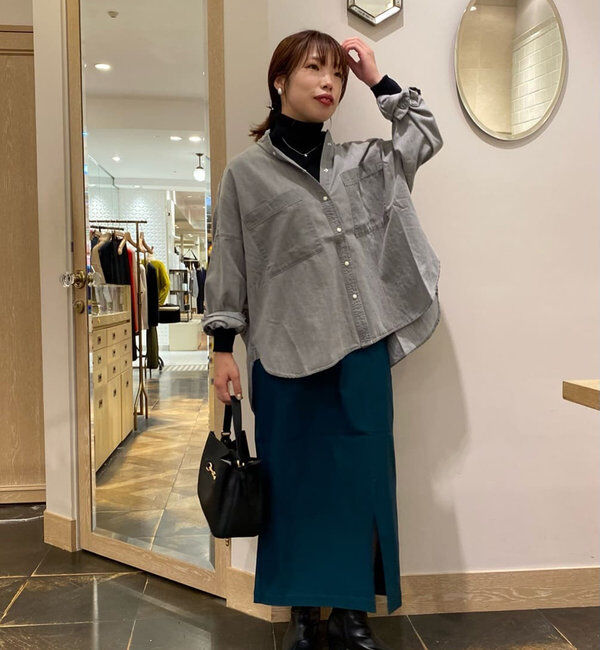  「《オールシーズン着まわせる》ストレッチナロースカート」|スカート|