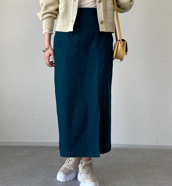  「《オールシーズン着まわせる》ストレッチナロースカート」|スカート|