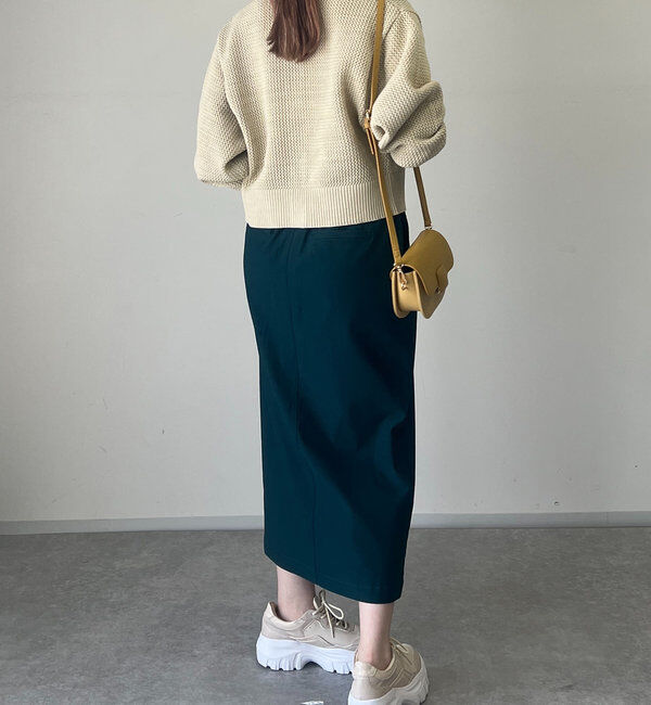  「《オールシーズン着まわせる》ストレッチナロースカート」|スカート|