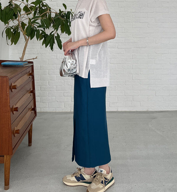  「《オールシーズン着まわせる》ストレッチナロースカート」|スカート|