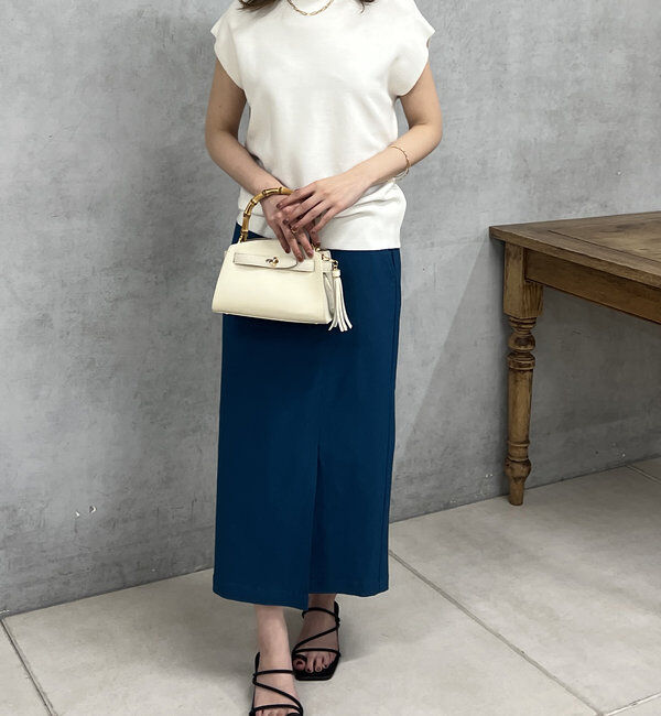  「《オールシーズン着まわせる》ストレッチナロースカート」|スカート|