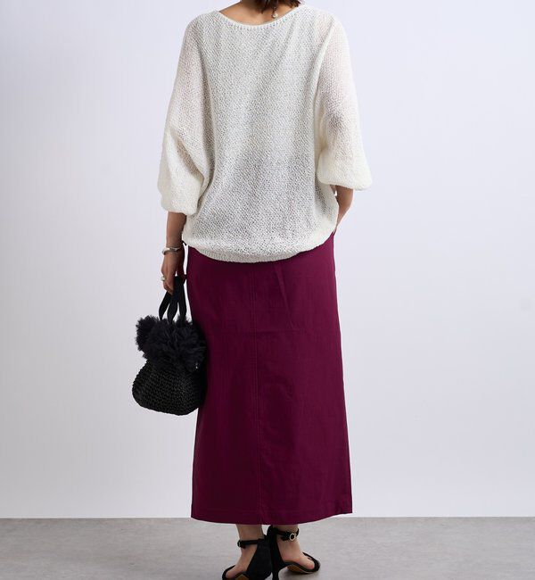  「《オールシーズン着まわせる》ストレッチナロースカート」|スカート|