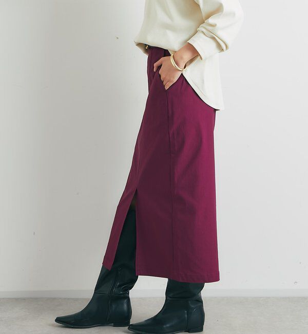 「《オールシーズン着まわせる》ストレッチナロースカート」|スカート|
