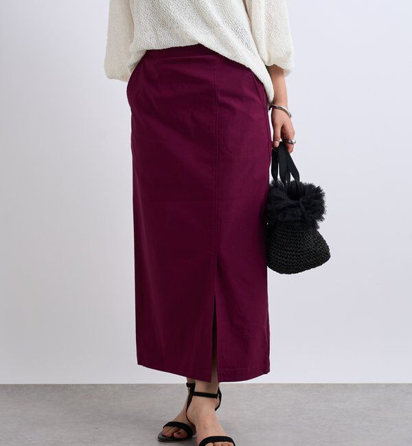  「《オールシーズン着まわせる》ストレッチナロースカート」|スカート|
