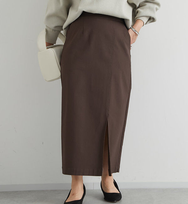  「《オールシーズン着まわせる》ストレッチナロースカート」|スカート|