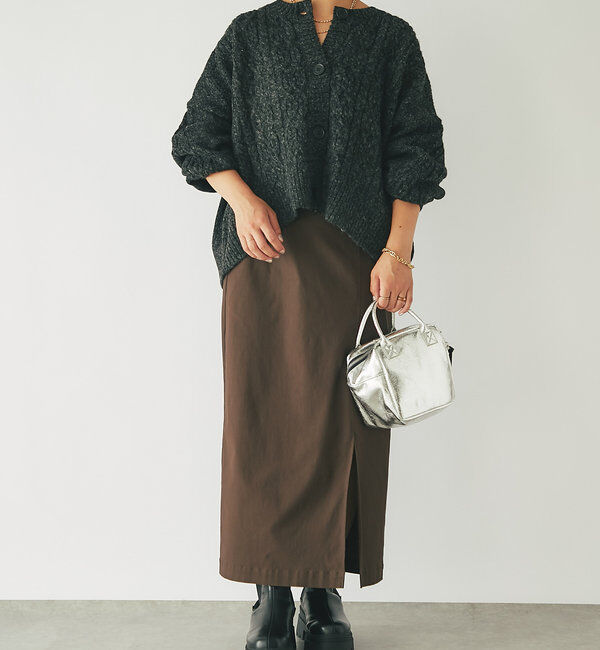  「《オールシーズン着まわせる》ストレッチナロースカート」|スカート|