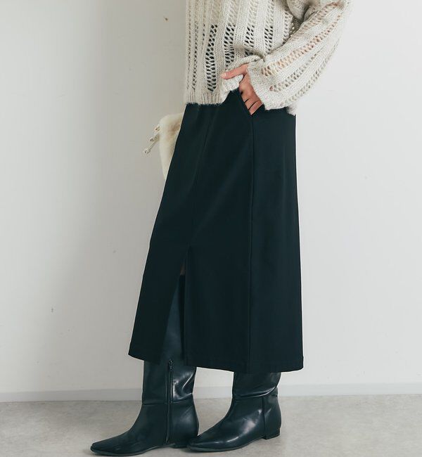  「《オールシーズン着まわせる》ストレッチナロースカート」|スカート|