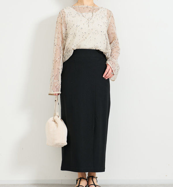  「《オールシーズン着まわせる》ストレッチナロースカート」|スカート|