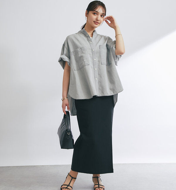  「《オールシーズン着まわせる》ストレッチナロースカート」|スカート|