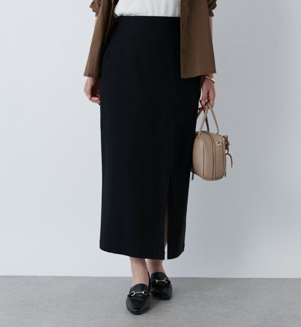  「《オールシーズン着まわせる》ストレッチナロースカート」|スカート|