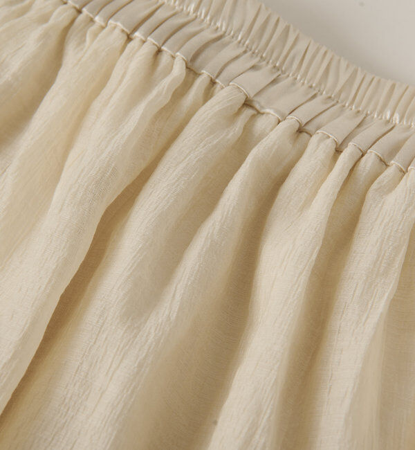  「《清涼感アリ・ドラマチックなシルエット》ワッシャーティアードスカート」|スカート|