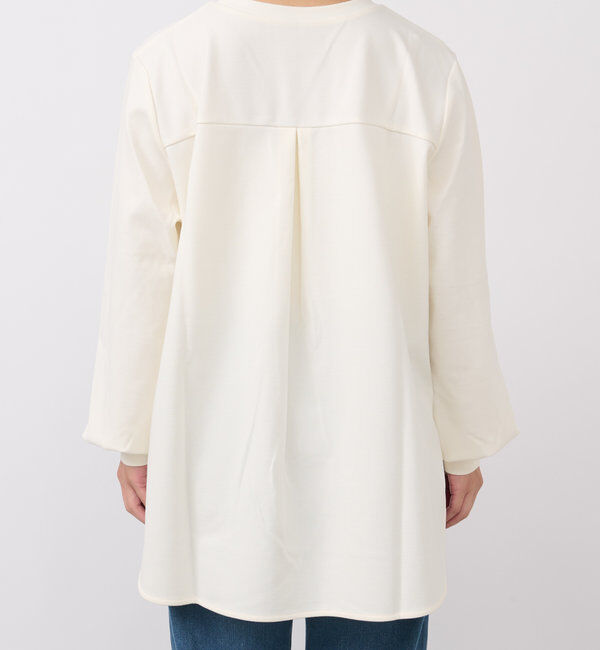  「《楽ちんキレイ見え》ラウンドヘムシンプルロングプルオーバー」|Tシャツ・カットソー|