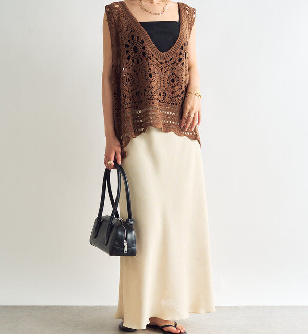  「メッシュフレアスカート」|スカート|