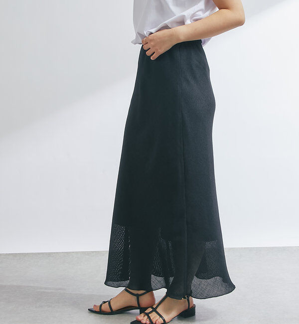  「メッシュフレアスカート」|スカート|