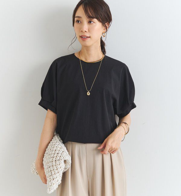  「《夏に快適・セットアップ対応◎》撥水加工・接触冷感タックデザインブラウス」|シャツ・ブラウス|