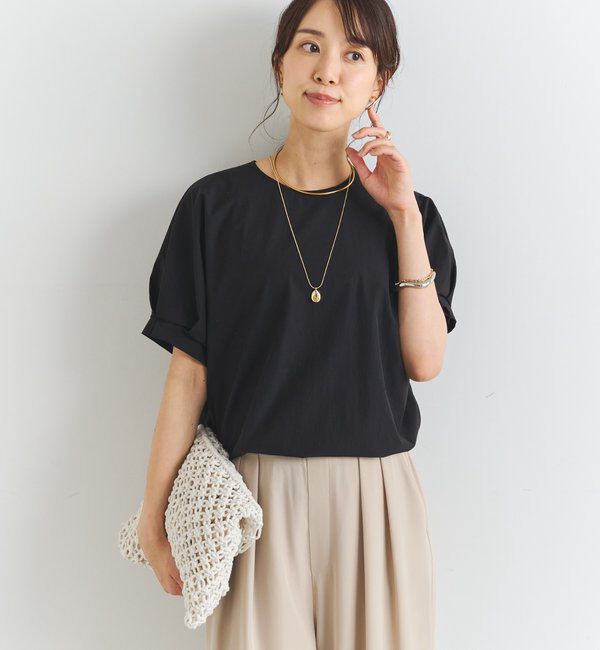  「《夏に快適・セットアップ対応◎》撥水加工・接触冷感タックデザインブラウス」|シャツ・ブラウス|