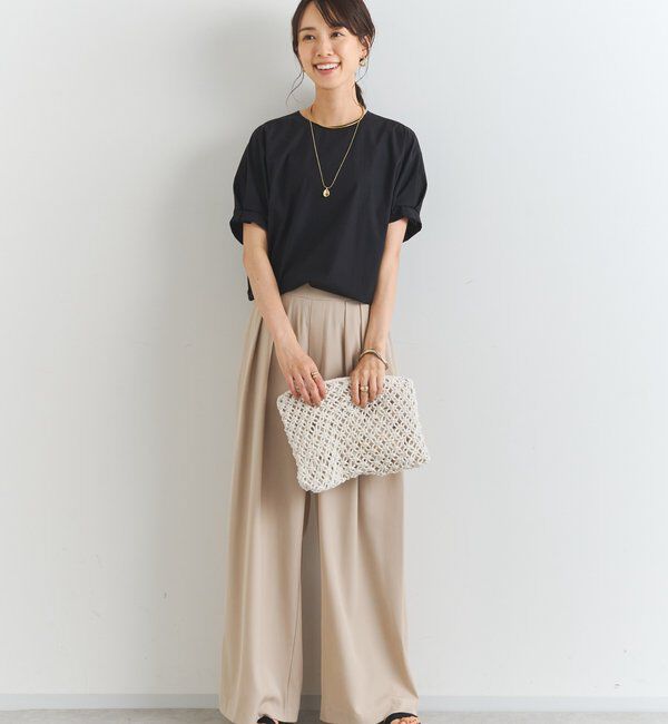  「《夏に快適・セットアップ対応◎》撥水加工・接触冷感タックデザインブラウス」|シャツ・ブラウス|