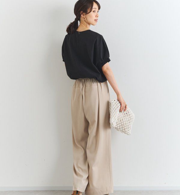  「《夏に快適・セットアップ対応◎》撥水加工・接触冷感タックデザインブラウス」|シャツ・ブラウス|