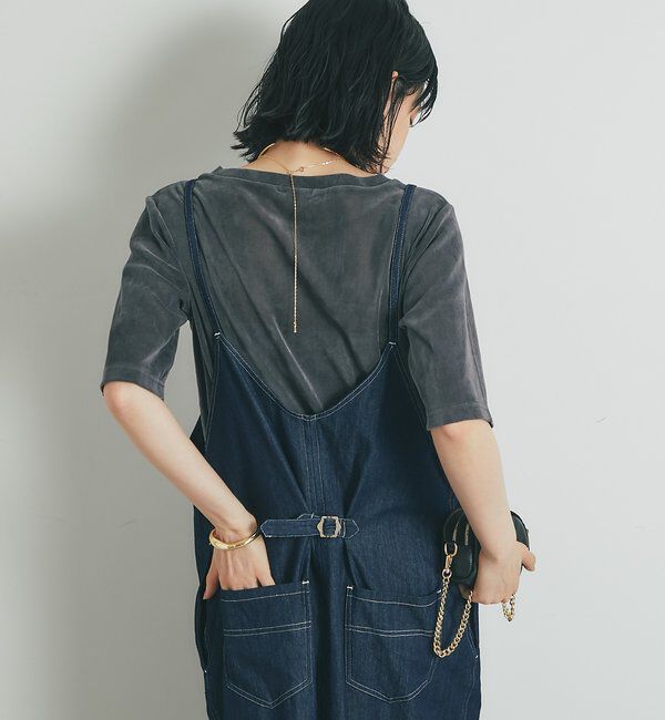  「《1枚で主役級◎》Iラインデニムキャミワンピース」|その他|