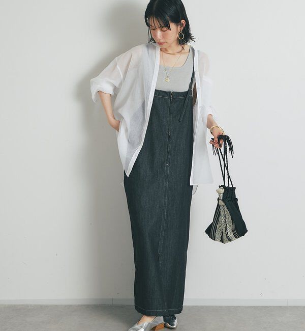  「《1枚で主役級◎》Iラインデニムキャミワンピース」|その他|