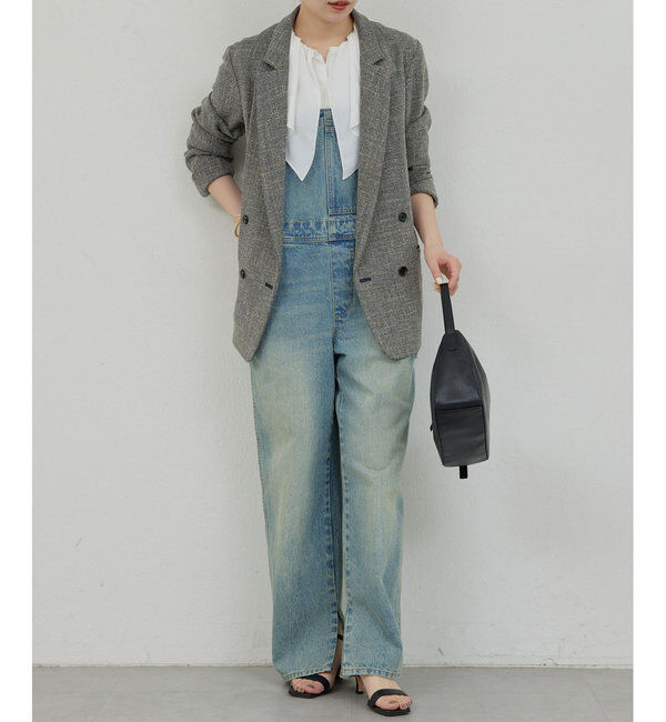  「【サイズ展開あり/長さ調整可能】デニムサロペット」|チノ|