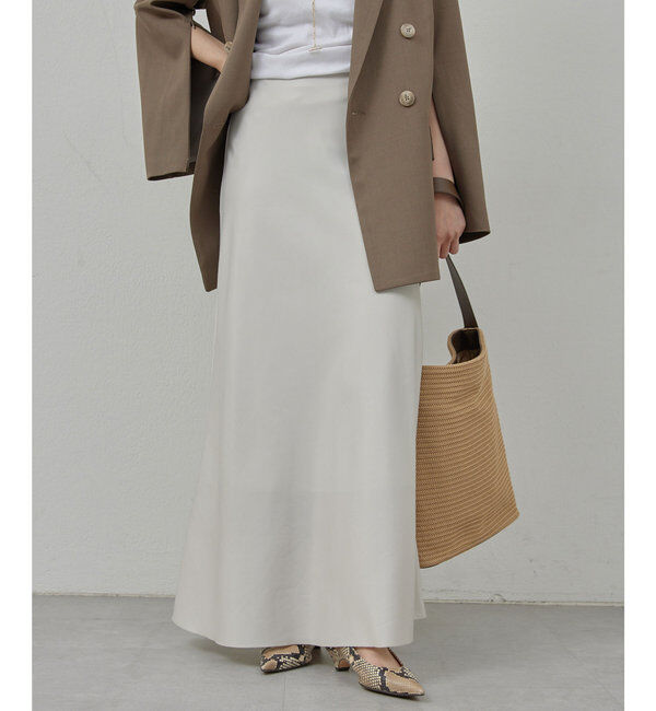  「サテンマーメイドスカート」|スカート|アイボリー